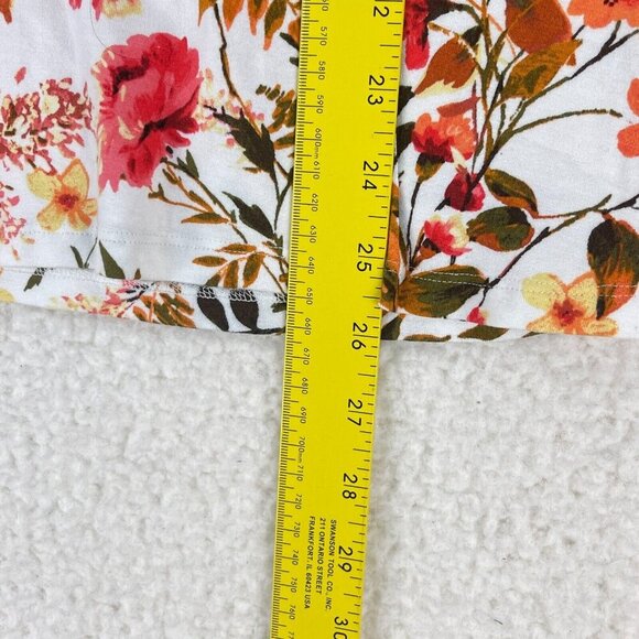 Torrid White Floral Super Soft Top Womens Scoop Neck Lace Flutter Sleeve Size‎ L - Picture 7 of 9